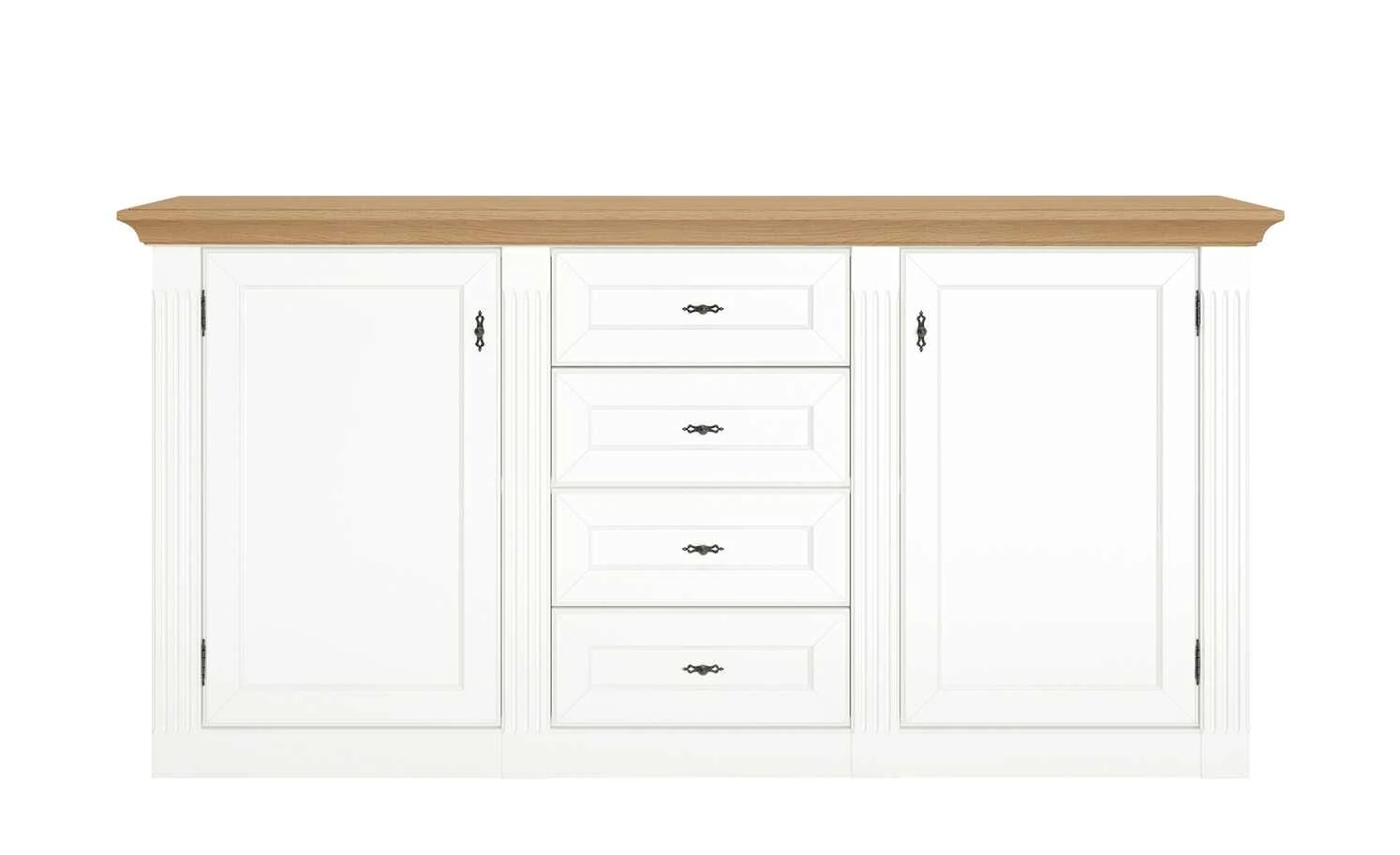 maison bleue Sideboard Petit Chalet | Weiß / Asteiche 2 maison bleue Sideboard Petit Chalet | Weiß / Asteiche – Bild 2