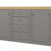 maison bleue Sideboard Petit Chalet | Graphit / Asteiche