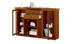 maison bleue Highboard Petit Chalet | Cognac antik (Braun) mit Glastüren -Kommode & Sideboards Verkäufe 13232365 2 202206232232