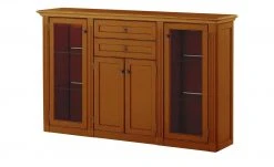 maison bleue Highboard Petit Chalet | Cognac antik (Braun) mit Glastüren