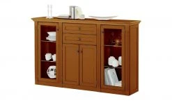 maison bleue Highboard Petit Chalet | Cognac antik (Braun) mit Glastüren -Kommode & Sideboards Verkäufe 13232365 5 202206232232