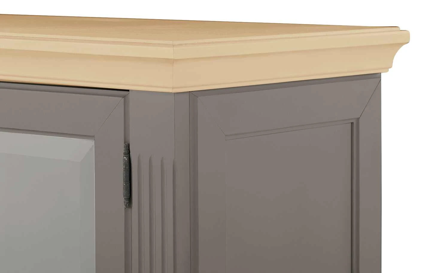 maison bleue Highboard Petit Chalet | Graphitgrau / Asteiche mit Glastüren 4 maison bleue Highboard Petit Chalet | Graphitgrau / Asteiche mit Glastüren – Bild 4