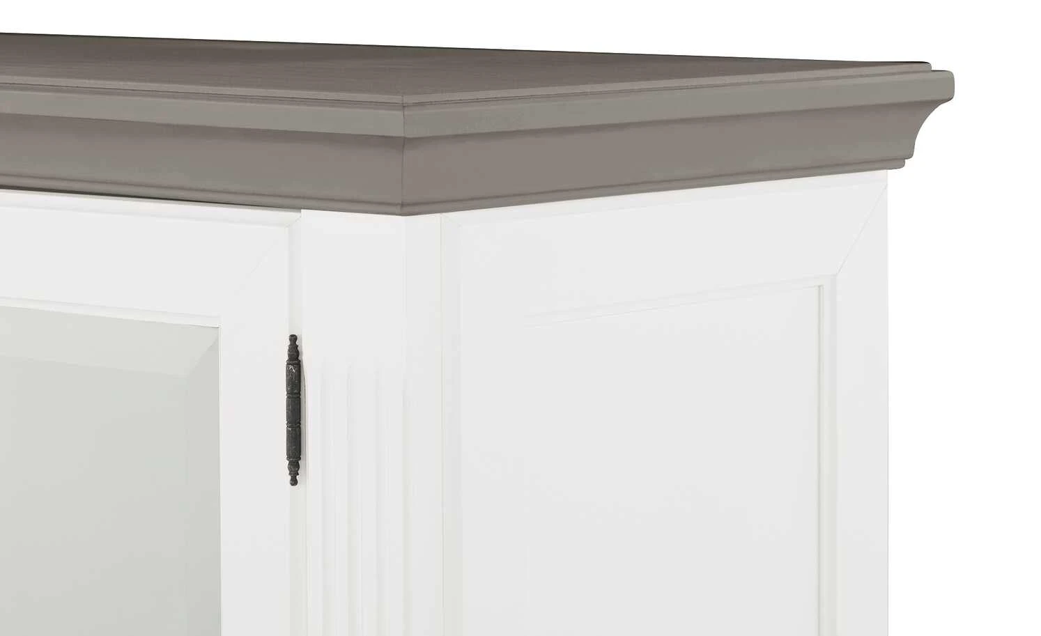 maison bleue Highboard Petit Chalet | Weiß / Graphitgrau mit Glastüren 9 maison bleue Highboard Petit Chalet | Weiß / Graphitgrau mit Glastüren – Bild 9