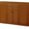 maison bleue Highboard Petit Chalet | Cognac antik (Braun) mit Holztüren