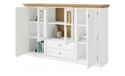 maison bleue Highboard Petit Chalet | Weiß / Asteiche mit Holzboden -Kommode & Sideboards Verkäufe 13232374 11 202207082231