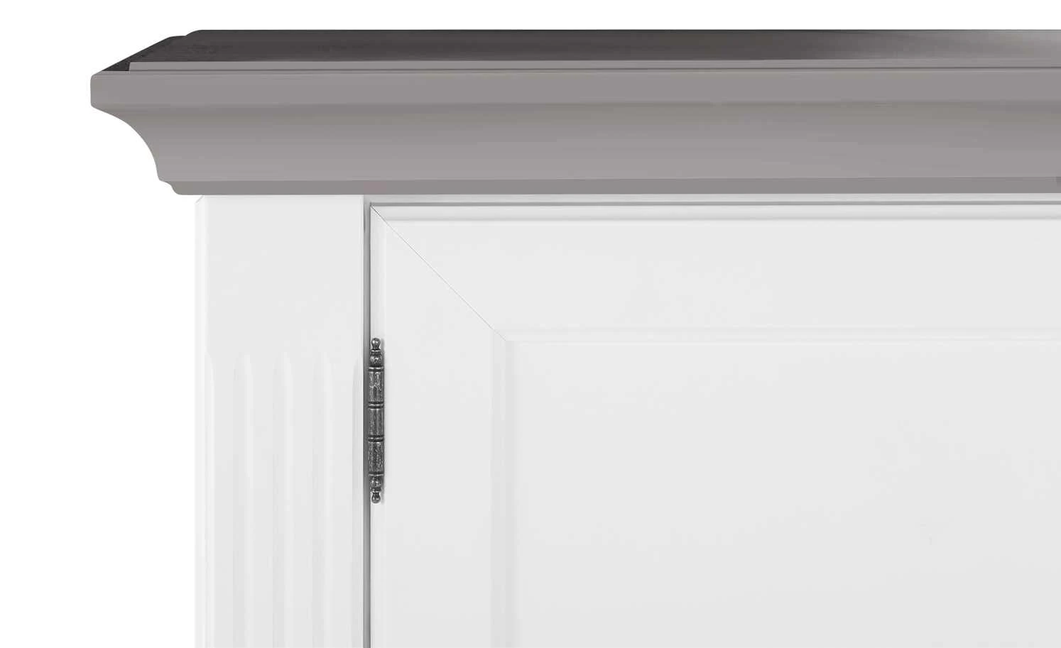 maison bleue Highboard Petit Chalet | Weiß / Graphitgrau mit Holzboden 13 maison bleue Highboard Petit Chalet | Weiß / Graphitgrau mit Holzboden – Bild 13