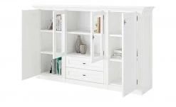 maison bleue Highboard Petit Chalet | Weiß mit Holzboden -Kommode & Sideboards Verkäufe 13232377 13 202207111247