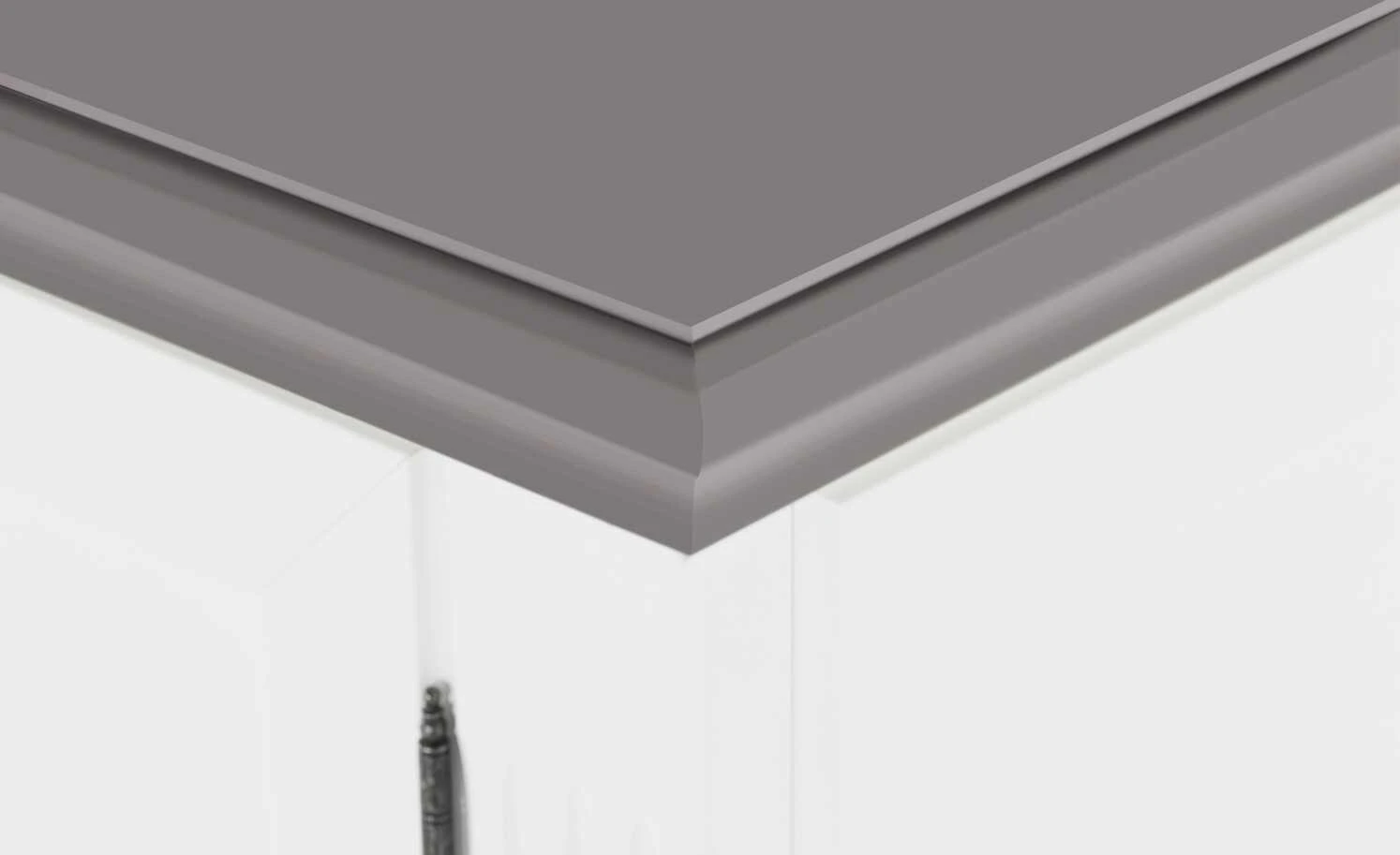 maison bleue Highboard Petit Chalet | Weiß / Graphitgrau mit Glasboden 16 maison bleue Highboard Petit Chalet | Weiß / Graphitgrau mit Glasboden – Bild 16