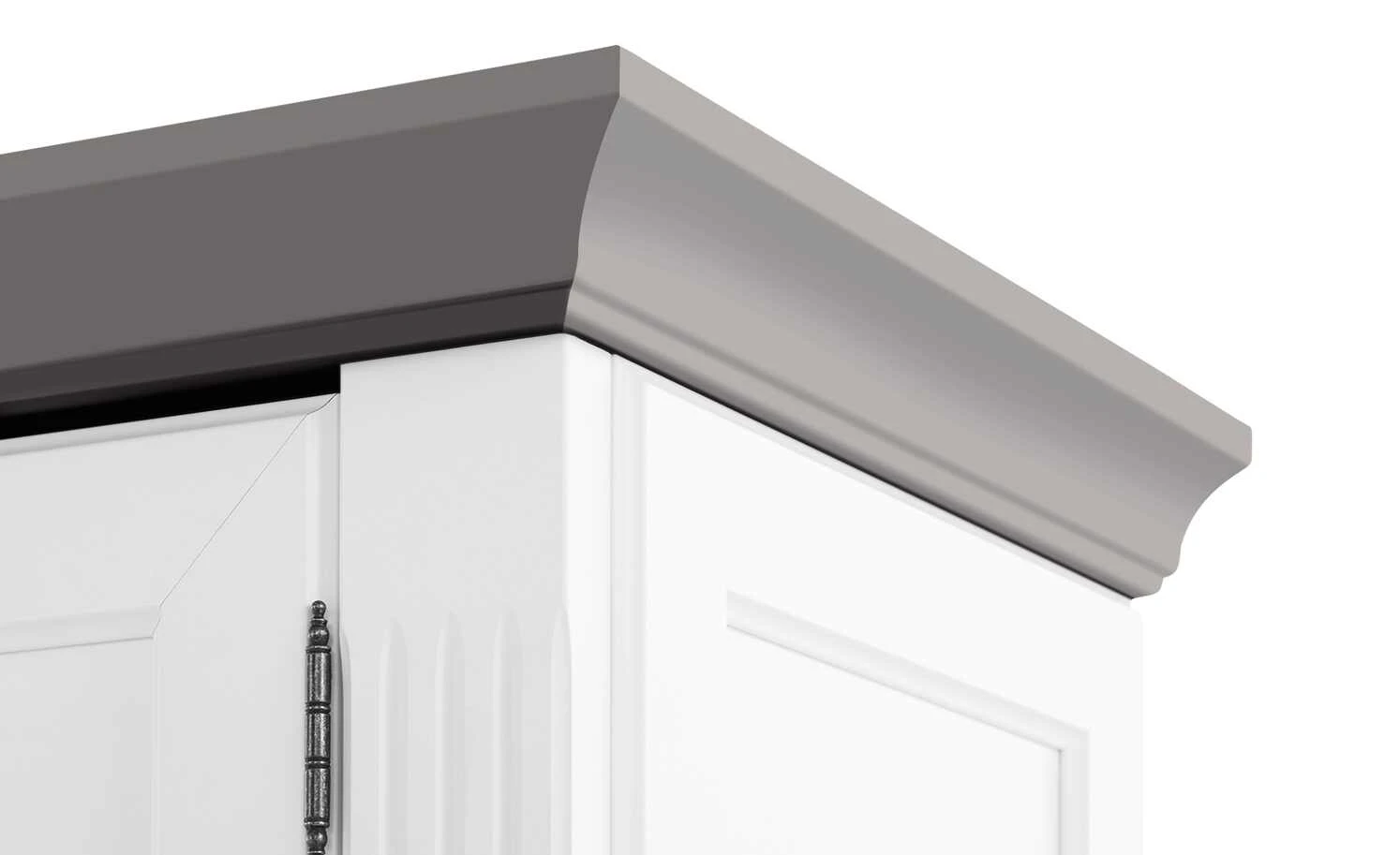 maison bleue Highboard Petit Chalet | Weiß / Graphitgrau mit Glasboden 9 maison bleue Highboard Petit Chalet | Weiß / Graphitgrau mit Glasboden – Bild 9