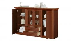 maison bleue Highboard Petit Chalet | Cognac (Braun) antik mit Glasboden -Kommode & Sideboards Verkäufe 13232383 10 202207111247