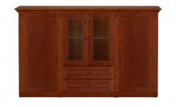 maison bleue Highboard Petit Chalet | Cognac (Braun) antik mit Glasboden -Kommode & Sideboards Verkäufe 13232383 11 202207111247