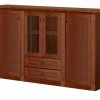 maison bleue Highboard Petit Chalet | Cognac (Braun) antik mit Glasboden