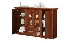 maison bleue Highboard Petit Chalet | Cognac (Braun) antik mit Glasboden -Kommode & Sideboards Verkäufe 13232383 7 202207111247