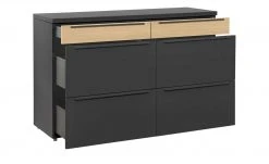 now! by hülsta Sideboard now! touch | Schwarz / Samteiche Natur (Nachbildung) 141|cm -Kommode & Sideboards Verkäufe 13232481 3 202203222233