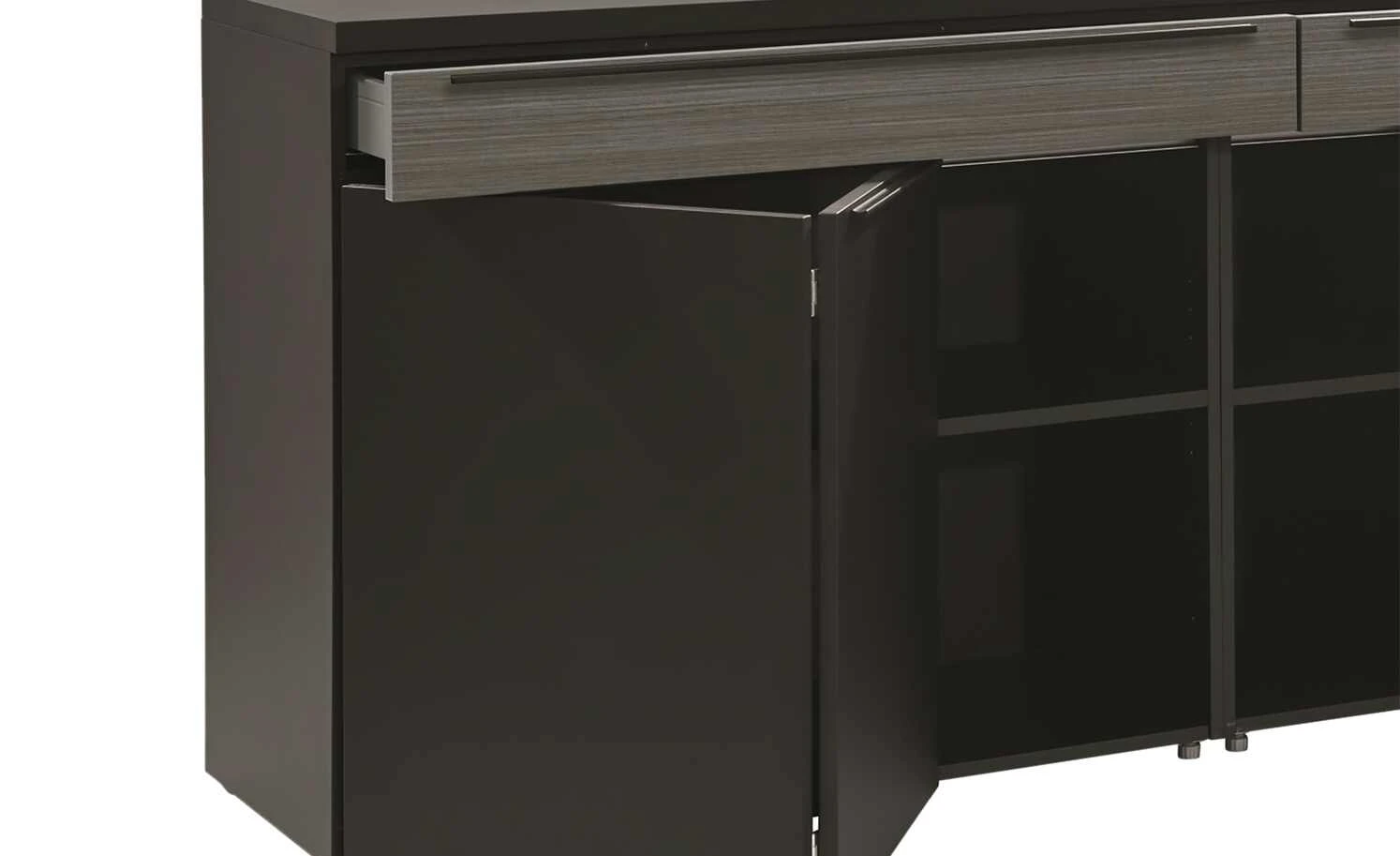 now! by hülsta Sideboard now! touch | Schwarz / Samteiche Grau (Nachbildung) 2 now! by hülsta Sideboard now! touch | Schwarz / Samteiche Grau (Nachbildung) – Bild 2