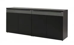 now! by hülsta Sideboard now! touch | Schwarz / Samteiche Grau (Nachbildung)