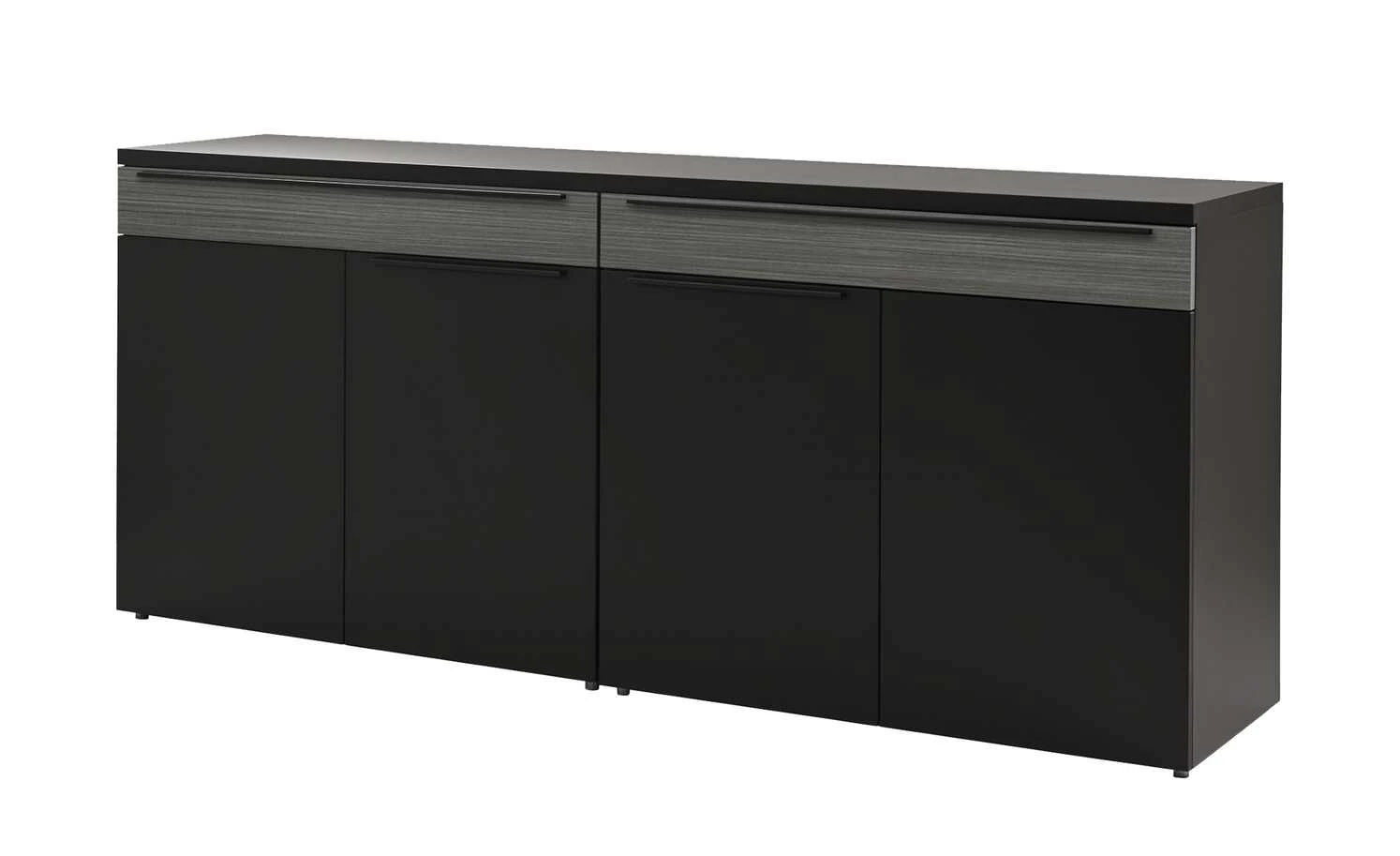now! by hülsta Sideboard now! touch | Schwarz / Samteiche Grau (Nachbildung) 1 now! by hülsta Sideboard now! touch | Schwarz / Samteiche Grau (Nachbildung)