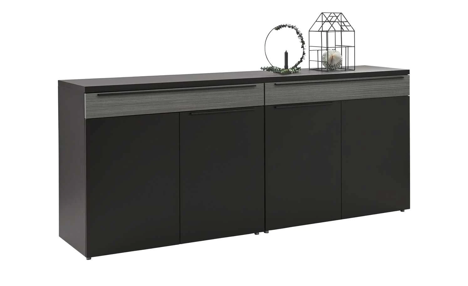 now! by hülsta Sideboard now! touch | Schwarz / Samteiche Grau (Nachbildung) 3 now! by hülsta Sideboard now! touch | Schwarz / Samteiche Grau (Nachbildung) – Bild 3