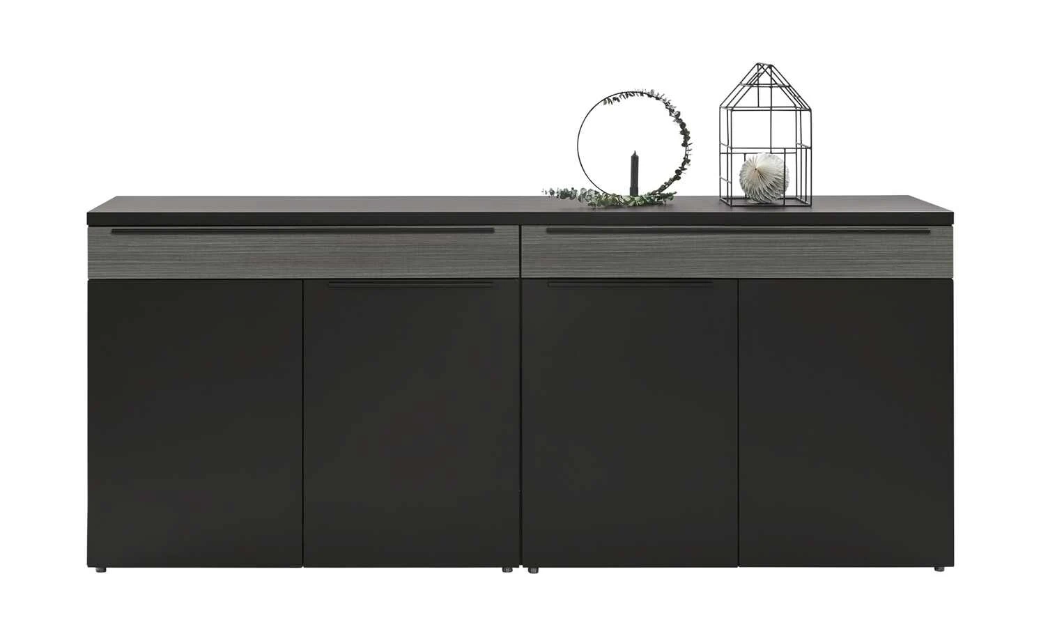 now! by hülsta Sideboard now! touch | Schwarz / Samteiche Grau (Nachbildung) 5 now! by hülsta Sideboard now! touch | Schwarz / Samteiche Grau (Nachbildung) – Bild 5