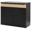 now! by hülsta Sideboard now! touch | Schwarz / Samteiche Natur (Nachbildung) rechts