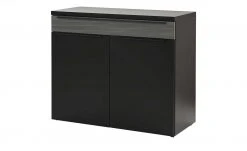 now! by hülsta Sideboard now! touch | Schwarz / Samteiche Grau (Nachbildung) links