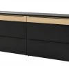 now! by hülsta Sideboard now! touch | Schwarz / Samteiche Natur (Nachbildung) 211|cm
