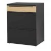 now! by hülsta Sideboard now! touch | Schwarz / Samteiche Natur (Nachbildung) 71|cm