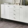 LEONARDO Sideboard Leo Curve 50 | Bianco Weiß Schwarz