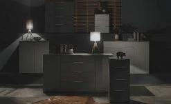 Kommode Vitreo | Eiche Riviera (Nachbildung) / Weiß