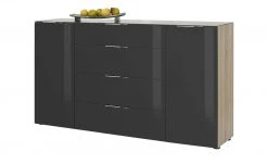 Kommode Vitreo | Eiche Sägerau (Nachbildung) / Anthrazit -Kommode & Sideboards Verkäufe 13340414 4 202001292240