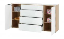 Kommode Vitreo | Eiche Sägerau (Nachbildung) / Weiß -Kommode & Sideboards Verkäufe 13340415 5 201901221138