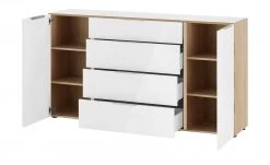 Kommode Vitreo | Eiche Sägerau (Nachbildung) / Weiß -Kommode & Sideboards Verkäufe 13340415 6 201901221138