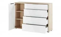 Kommode Vitreo | Eiche Sägerau (Nachbildung) / Weiß -Kommode & Sideboards Verkäufe 13340427 6 201901221137