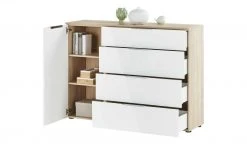Kommode Vitreo | Eiche Sägerau (Nachbildung) / Weiß -Kommode & Sideboards Verkäufe 13340427 8 201901221137