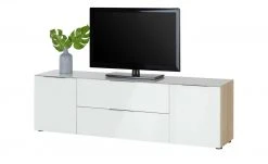 Lowboard Vitreo | Weiß / Eiche Sägerau (Nachbildung) 180,4|cm -Kommode & Sideboards Verkäufe 13340447 5 201811271610