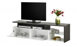 TV-Lowboard Fossoli | Weiß / Eiche Schwarzbraun (Nachbildung) -Kommode & Sideboards Verkäufe 13345672 9 201908152244