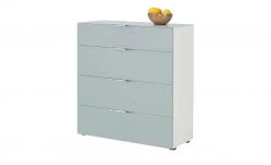 Kommode Vitreo | Weiß / Seidengrau matt