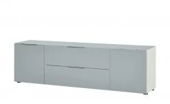 TV-Lowboard Vitreo | Weiß / Seidengrau 180,4|cm