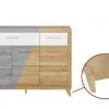 smart Sideboard Oslo | Wildeiche (Nachbildung) / Wildeiche / Weiß