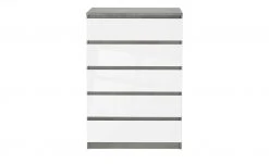 Kommode mit 5 Schüben Nardo | Beton (Nachbildung) / Weiß 111,3|cm -Kommode & Sideboards Verkäufe 13346422 9 202007080903