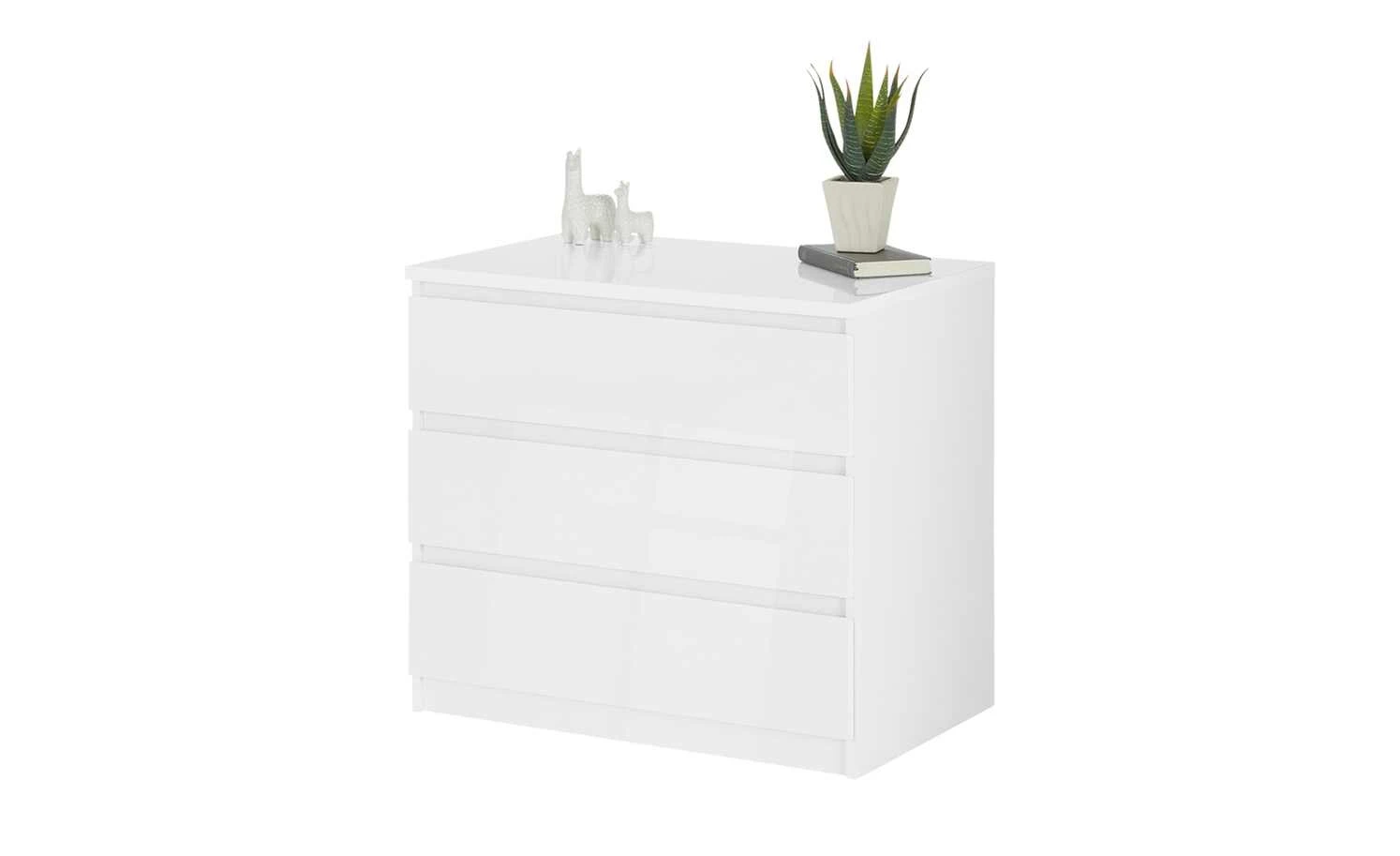 Kommode mit 3 Schüben Nardo | Weiß 70,1|cm 3 Kommode mit 3 Schüben Nardo | Weiß 70,1|cm – Bild 3