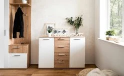 Kommode Jelsi | Artisan Eiche (Nachbildung) / Weiß