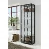 Vitrine Cristal | 2|Stück Schwarzbraun