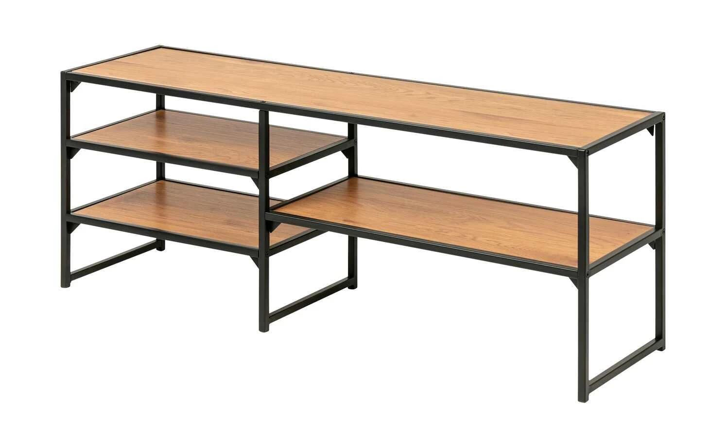 TV-Regal Seano | Wildeiche (Nachbildung) / Schwarz 2 TV-Regal Seano | Wildeiche (Nachbildung) / Schwarz – Bild 2