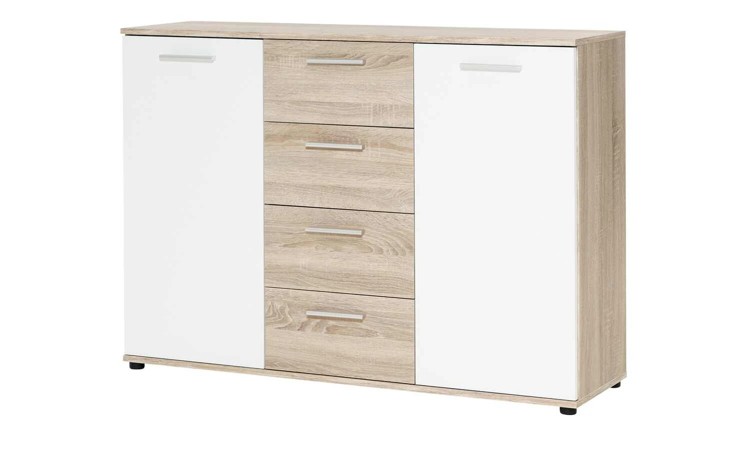 Kommode Jelsi | Eiche Sonoma (Nachbildung) / Weiß 1 Kommode Jelsi | Eiche Sonoma (Nachbildung) / Weiß