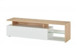 TV-Lowboard Fossoli | Weiß / Asteiche (Nachbildung)