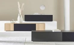 TV-Lowboard Stream | Weiß / Anthrazit