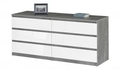 Sideboard mit 6 Schüben Nardo | Beton (Nachbildung) / Weiß -Kommode & Sideboards Verkäufe 13349218 4 202206231234