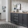 Sideboard Varese | Graphitgrau / Asteiche (Nachbildung)
