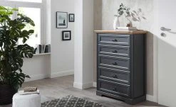 Kommode Varese | Graphitgrau / Asteiche (Nachbildung)